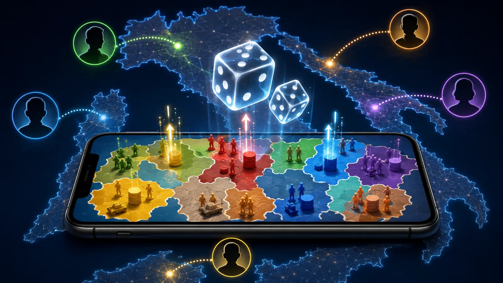 Una partita strategica su smartphone collega giocatori da diverse città italiane